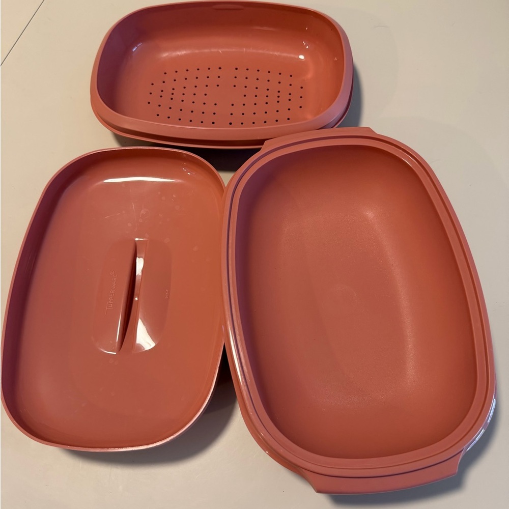Tupperware Pink Food Storage Set vintage